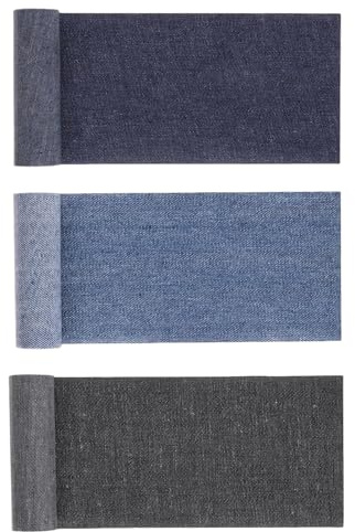 15 Pcs Rouleaux Patch Thermocollant Jean,Tissu Thermocollante Vetement Entoilage Thermocollant Couture Patchs Tissu Autocollant Reparation Patches,pour Enfant Adulte Coudre Jeans (3 Rouleaux)