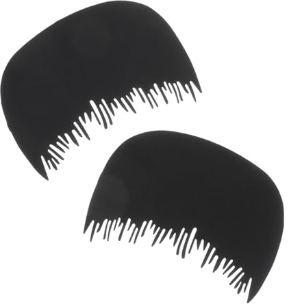 NOLITOY 2pcs Hairline Shield Comb and Professional Fiber Applicator Plastic Barrier Hairline Optimizing Comb Tool for Precise Forehead Styling
