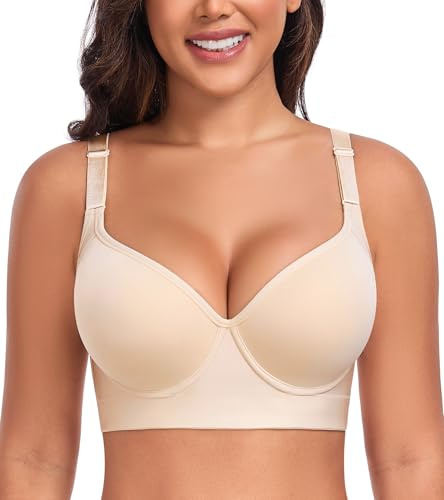 DotVol Sujetador Escote Profundo para Mujer Push Up con Aros corsé Diario
