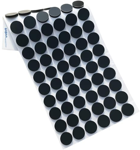 108 Stück runde Selbstklebende Filzgleiter, 15mm Durchmesser, 2mm stark - Premium Möbelschutz-Pads mit starkem Kleber für Stühle, Tische & Möbel, Rutschfester Bodenschutz - Schwarz ﻿