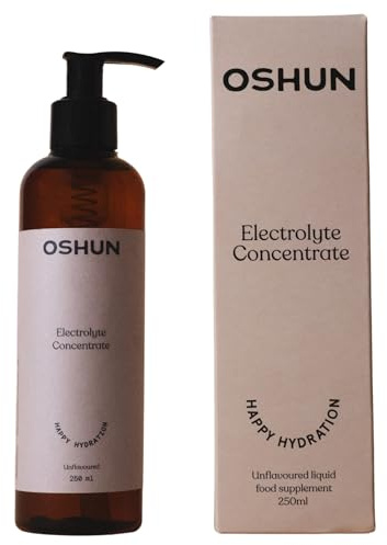 Oshun Electrolytes (Unflavoured/250ml) | Pure Electrolyte Concentrate | Instantly Supercharge Hydration/Performance | 100% Sugar-Free Electrolytes | No Additives/Flavouring | Clear Skin, Clear Mind