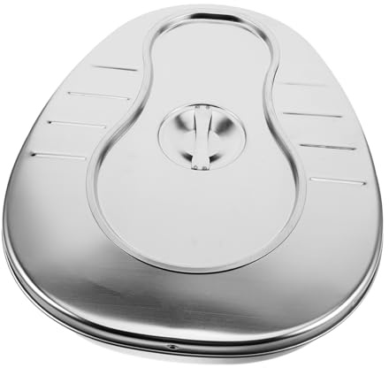 VICASKY Bettpfanne und Tragbar mit Deckel aus Edelstahl Große Kapazität Vielseitig Verwendbar für Ältere und Bettlägerige Patienten im Pflegeheim und Zuhause