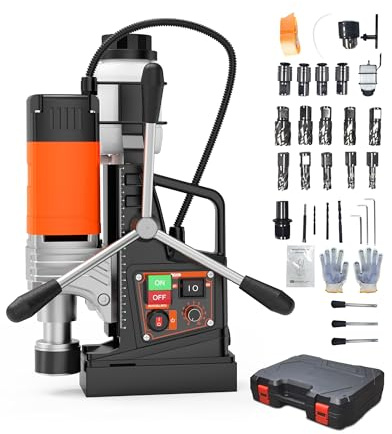 Portable Magnetic Drill Press, 1750W, 2 Diameter, 2922Lbf Power, 810 RPM Electric Metal Drilling Machine for Industrial & Home Improvement Projects