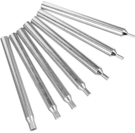 CORHAD Set 7 Pezzi Bastoncini per Molatura Gioielli in Metallo Argento Impugnatura Confortevole e Specifiche da 1.5mm a 4.5mm per Lucidatura Pietre Preziose