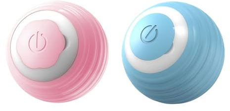 Zambuph Bola de Silicona silenciosa y silenciosa para Gatos, Resistente a mordeduras, Evita obstáculos de Forma Inteligente, Pelota Juguete para Mascotas, Juguete para Gatos