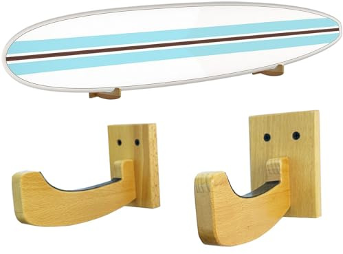 Gifyym Surfboard Rack – Wandhalterung für Snowboard Storage Unit | Organizer aus Holz Surfbrett Wandhalterung für Keller, Outdoor, Garage, Bauernhof, Garten, Terrasse, Strandhaus