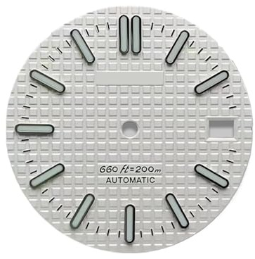Saharuse Esfera de 28,5mm for Reloj Luminoso, Calibre NH35/NH36, Verde, 1 ud