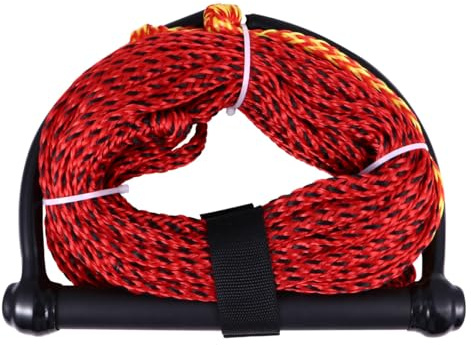 BATHVEVE 1 Stück Schwarzes Wasserskiseil aus Nylon mit Leichtem Griff für Wakeboarding und Kniebrettsegeln Robustes Bootszubehör Einfach zu Handhaben Zufällige Farbe
