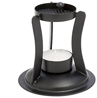 NKlaus Räucherstövchen sieb für räucherstövchen, zum Räuchern, 1 Stück | Eisen; Höhe: 10cm; Durchmesser: 10cm; Gewicht: 0,25kg; Schwarz