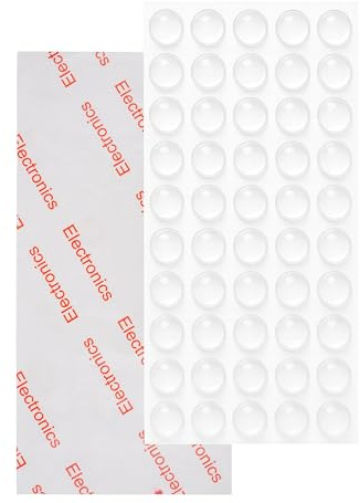 Tampons en Silicone, Lot de 50, 50 x Ø 8 mm, Transparent, Tampon amortissant Auto-adhésif, Butoir de Protection, Butée de Meuble pour armoires, tiroirs, Butées Portes, Pied Caoutchouc, Patin Silicone