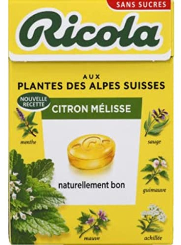 Ricola - Limón bálsamo de limón sin azúcares 50G