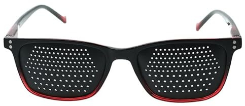 VANLO Lunettes Raster 415-ASRB - Monture Noir Rouge - Grille Bifocale