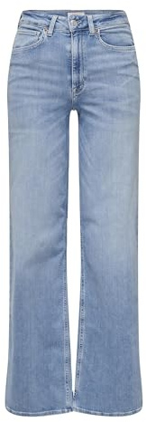 ONLY Damen Wide Fit Jeans High Waist Straight Leg Denim Stretch Hose Bleached Design ONLMADISON