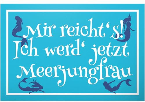 DankeDir! Meerjungfrau - Schild 30 x 20 cm - Süßes Spruchschild Geschenkidee Mädchen & Frauen - Lustige Wanddeko Türschild Geburtstagskarte Karte Geschenkarte Geburtstagsgeschenk