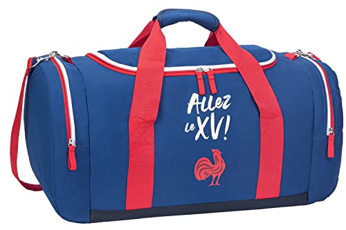 FFR Sporttasche - XV de France de Rugby - Offizielle Kollektion - Blau - Polyester - 30 x 60 x 30 cm
