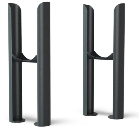 UK Radiators 2 Column Radiator Feet - Steel Freestanding Radiator Feet | Anthracite Finish - 2 Column Traditional Design - Sturdy Steel Support for Radiators, Enhance Stability and Style
