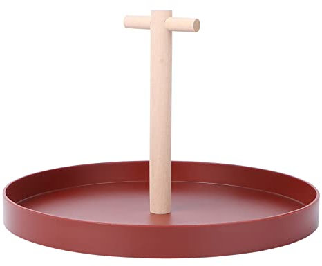 Cabilock 1 Pc Plateau Portatif Plateau à Clés Rond Plateau D'appoint De Vanité Plateau Organisateur De Clés Organisateur De Plat De Bijoux Rond Bois Massif Bureau Palettes en Bois