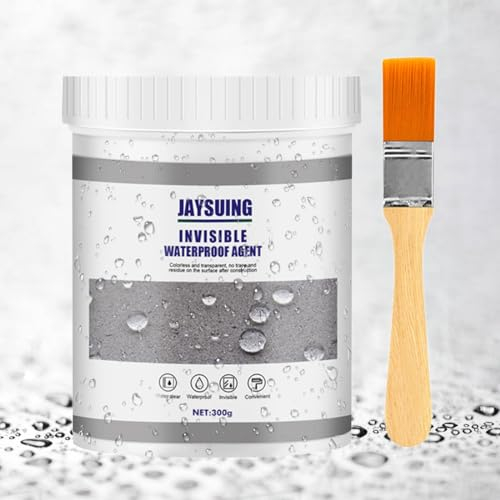 Transparenter wasserdichter Beschichtungsmittel – Löst Leck-Probleme in 24h, 100% Unsichtbare Polyurethan Beschichtung für die dauerhafte Abdichtung von Bad, Balkon & Dach (300G - Probier es aus)