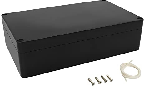 LeMotech Projekt Box ABS Kunststoff Verteilerkasten IP65 Wasserdicht Elektrische Boxen Universal Gehäuse Schwarz Außengröße 200x120x56mm(1 Stück)