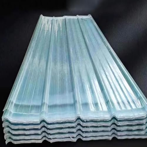 Welldachplatten,Dachblech,Dachmaterial,Dachplatte für Garage,Schuppen,Dachziegel,1mm Glasfaser-Tageslichtplatten,2/4/5/7/9/11/12/16/20 Stück Dachpaneele Trapezblech (0.9x2.3m/35x91in,12 pcs)