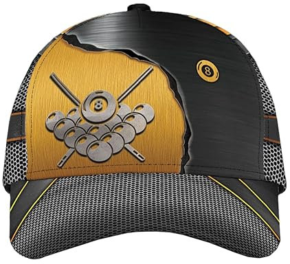 Golf Hüte Personalisiertes Billard Golf Caps Leichtgewicht Baseballkappe Original Trucker Baseballcap Für Running, Reisen, Tennis