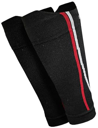 BIOTEX Gambale Booster a Compressione Graduata Pre e Post Attività Sportiva, Fascia per Polpaccio Traspirante, Nero, Taglia II