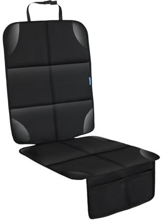 Kindersitzunterlage Auto Sitzschoner Sitzauflage 1 Stück Autositzauflage | Wasserdichter Rutschfest, Kindersitz Sitzschutz, Autositzschoner, Autositz Rückbank, ISOFIX Universell Kompatibel, Schwarz