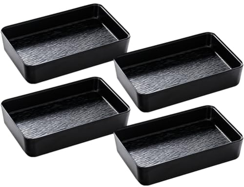 Tsffae Lot De 4 Plats De Barbecue Réutilisables Antiadhésifs, Plateau De Service Alimentaire Épais, Plats Légers pour Le Camping, Cuisson Au Barbecue