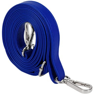 Blausky Verstellbarer PU Schultergurt,Schulterriemen aus Leder,Damen Taschengurte,Taschenband,Umhängetasche Taschenriemen,Damen Zubehör,für Taschen Handtaschen,Blau+Silber,140cm x 1.45 cm