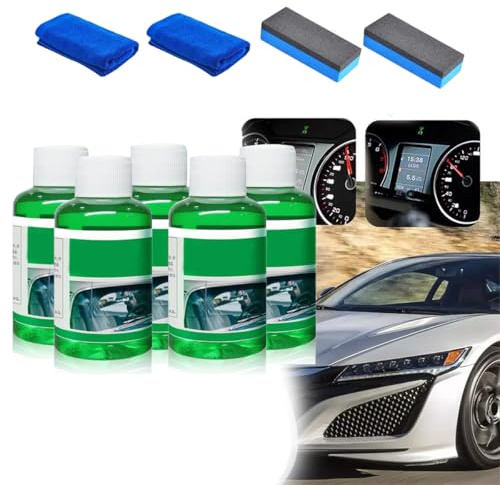 Konzentriertes Öl- und Ölfilm-Reinigungswasser für Glas, Auto-Ölfilm-Reinigungskonzentrat, kraftvolles Reinigungskonzentrat für verschiedene Fahrzeuge (5Pcs)