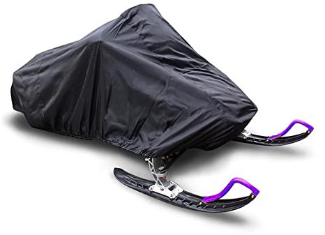 frides Snowmobile Cover, Universal Snow Machine Sled Cover, Kompatibel mit Yama.ha Pol.aris Ski-D.oo AR.ctic Cat(Schwarz,292L x130W x121H)