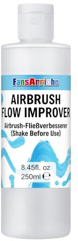 FansArriche Airbrush Fließverbesserer 250ml -Reduziert Verstopfungen, Verbessert Farbfluss für Acrylfarben, Airbrush Farben, für Künstler & Hobbyisten