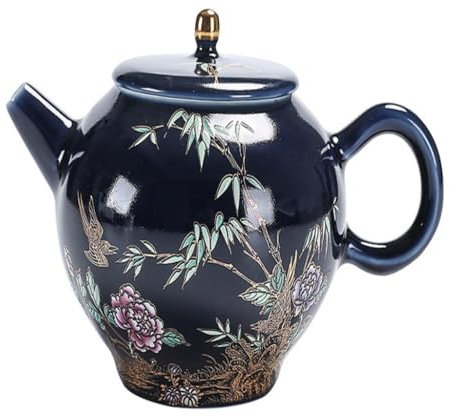 Théière Anglaise Théière Kung Fu domestique en céramique, Pot, filtre, Mini théière personnalisée peinte en or avec poignée Theiere Japonaise