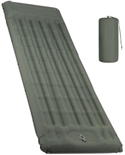 NEXROLA Selbstaufblasbare Außenmatratze, 30 x 13 x 8 cm (aufblasbar), grün - Aus TPU, ideal für Camping, Büro zu Hause, 1120 g (grün)