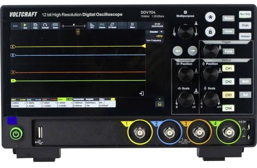 VOLTCRAFT DOV704 Digital-Oszilloskop 70 MHz 4-Kanal 1.25 GSa/s 50 Mpts 12 Bit Digital-Speicher (DSO) 1 St.
