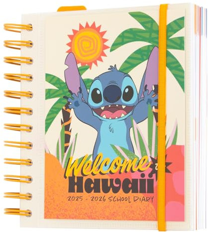 Grupo Erik Terminplaner Schulplaner 2025 2026 Disney Stitch Kalender 2025 Buchkalender - Planer Schülerkalender 25/26 Hausaufgabenheft 2025/2026 Geschenk Einschulung Mädchen Jungen Schulsachen