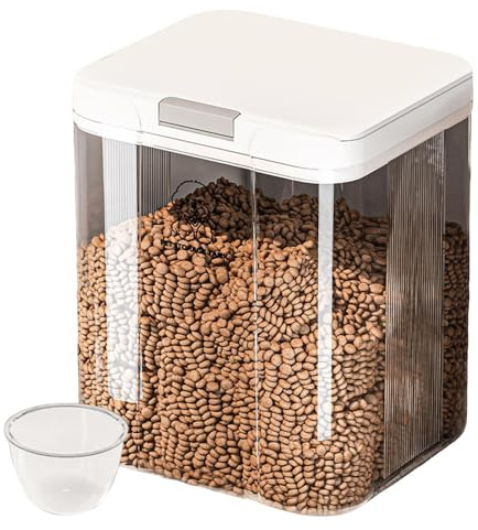 Contenitore sottovuoto per cani da 5 l, ermetico per animali domestici, impilabile, resistente agli odori, contenitore arrotolabile, contenitore salvaspazio, contenitore per cani da cucina