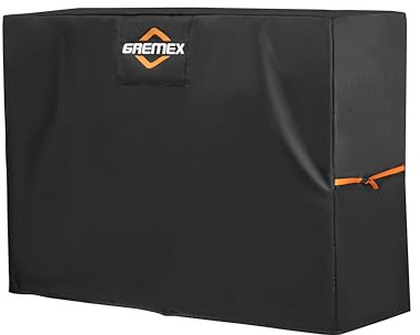 GREMEX Abdeckung Hollywoodschaukel 3 Sitzer - Reißfeste Schutzhülle Hollywoodschaukel mit Belüftung, Klettverschluss & Kordelzug - Wasserabweisend und UV-beständig - 215×150×155 cm