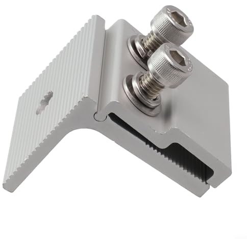 Gdfnmogo Morsetto in alluminio per fissaggio pannelli solari, staffa di montaggio per sistemi di copertura in metallo, installazione fotovoltaica, morsetto per cucitura del tetto, 45 x 52 mm, hardware