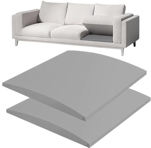 HIULLEN 2 Pcs Sofa Cushion Support for Sagging Seat, 50 x 50cm High-Density Foam Couch Saver Pad, Sofa Support Boards, Sofas Saver, Sofas Seat Cushions Under Cushion Sag Repair (Grey)
