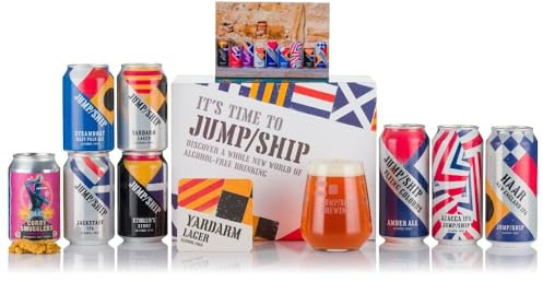 Jump Ship Alcohol-Free Introductory Gift Box – 7 Award-Winning Beers + Tasting Glass + Gourmet Snack