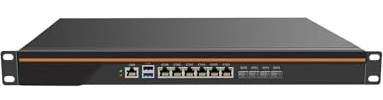 ANDAQI 1U Firewall Appliance with QAT, OPNsense, VPN, Router PC, PVE Server, Denverton Atom C3808, RN03, 6 x 1GbE LAN, 4 x SFP+ X553 10GbE, DPDK Support, 32G RAM, 512G SSD