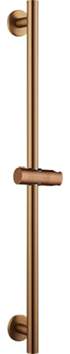 IMEX - Barra de Ducha Pared 65cm Oro Rosa Cepillado | Barra de Acero Inoxidable S.304 Redonda con Soporte para Alcachofa de Ducha Ajustable | Recambio Original IMEX