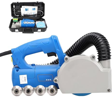 Elektrisk Fogrengörare 1200W för Kakel, Verktyg för att Ta Bort Fog med Justerbart Djup och Dammuppsamling, för Golv Vägg Kök Badrum Renovering 220V