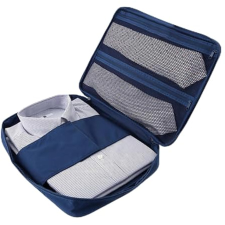 VALICLUD Borsa Organizer da Viaggio in Poliestere Chiusura a Cerniera, Resistente All'usura, Spazio Ampio per 3-4 Camicie e Tasca Unica per Cravatte, per Viaggi di Lavoro