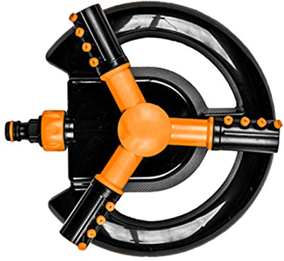 Arroseur Circulaire 3 Bras Black Line - Jusqu'à 80 m² - Arroseur Rotatif - Arroseur à impulsions