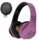 PowerLocus Bluetooth Over-Ear Headphones, Wireless Stereo Foldable Headphones Wireless and Wired Headsets with Built-in Mic, Micro SD/TF, FM for iPhone/Samsung/iPad/PC (Black/Purple)