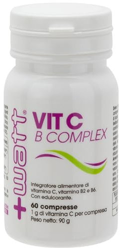 Vit C B Complex - integratore alimentare di vitamina C con vitamine B2 e B6 - Supporta il Sistema Immunitario - Formato: 60 compresse