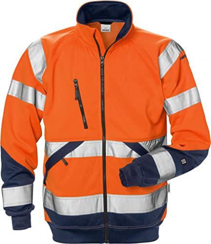 Fristads Warnschutz-Sweatjacke Klasse 3 7426 Shv - Größe 3XL - Warnschutzorange/Marineblau