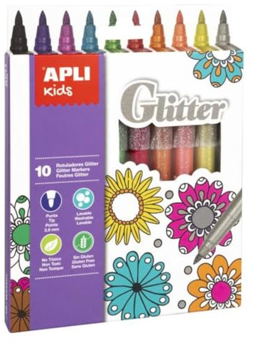APLI Kids 18218 - Glitter Markers 10 u